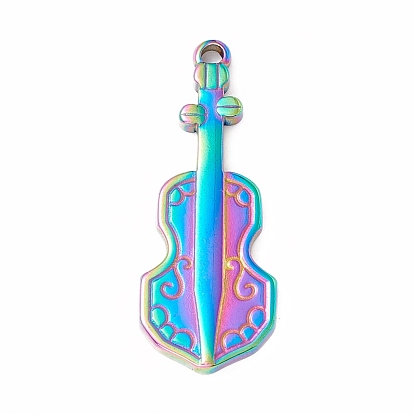 Ion Plating(IP) 304 Stainless Steel Pendants, Guitar