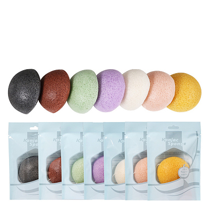 Facial Konjac Sponge, Half Round