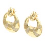 Rack Plating Brass Micro Pave Clear Cubic Zirconia Dangle Stud Earrings, Croissant