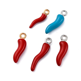 Подвески из эмали и сплава, рог изобилия / итальянский рог корничелло амулеты