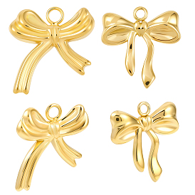 10 шт 2 стили 304 подвески из нержавеющей стали, ионное покрытие (ip), бантом прелести