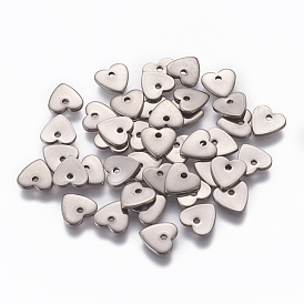 201 Stainless Steel Charms, Stamping Blank Tag, Heart