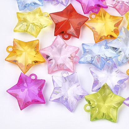 Transparent Acrylic Pendants, Star