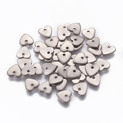 201 Stainless Steel Charms, Stamping Blank Tag, Heart