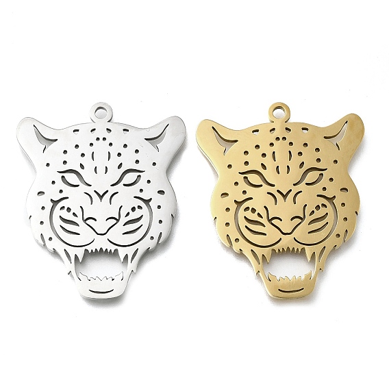 304 подвески из нержавеющей стали, подвески на голову леопарда, лазерная резка