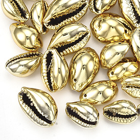 Cowrie Shell Pendants, with UV Plated