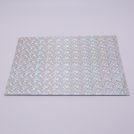 A4 Waterproof PVC Self Adhesive Laser Sticker, Star Pattern, for DIY Card Craft Paper, Rectangle