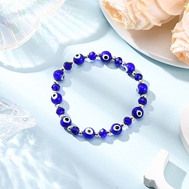 Браслеты ручной работы с лампворком от сглаза и стеклянными бусинами для мужчин и женщин, с Гальваническим немагнитных синтетическими гематита бисера