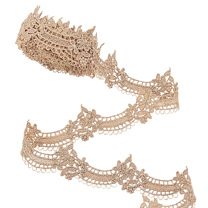 Polyester Lace Trim, Garment Accessory, Flower Pattern
