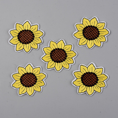 Computerized Embroidery Cloth Iron on/Sew on Patches, Appliques, Costume Accessories, Sunflower