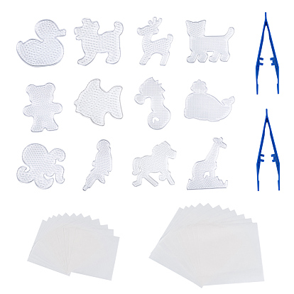 5x5 Набор бусин предохранителей своими руками, с пластиковыми перьями abc в форме животных, гладильная бумага и пластиковый пинцет для плавких вставок