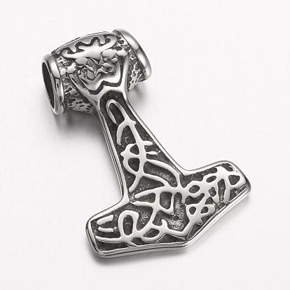 Pendentifs en acier inoxydable, Marteau de thor