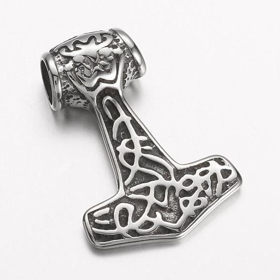 Pendentifs en acier inoxydable, Marteau de thor
