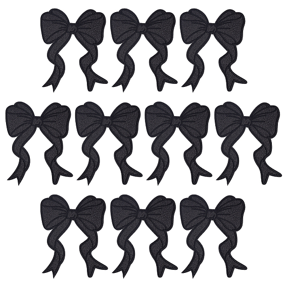 Полиэстер гладить/пришивать заплатки, термоклей, аппликации из ткани, бантом