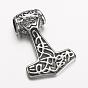 Pendentifs en acier inoxydable, Marteau de thor