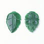 Pendentif jade naturel du Myanmar / jade birman, teint, feuille