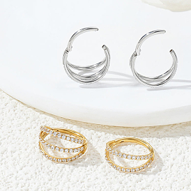 316 хирургическая нержавеющая сталь с микропаве прозрачного кубического циркония 2 серьги-кольца для хряща