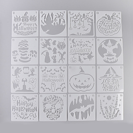 Plantilla de dibujo de plástico de halloween, plantilla de escala de dibujo, para diy scrapbooking, forma mixta