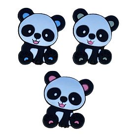 12Pcs 3 Styles Panda Silicone Beads, Chewing Beads For Teethers, DIY Nursing Necklaces Making