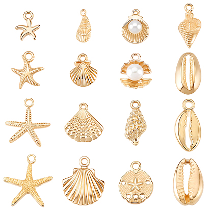 96 шт 16 подвески из сплава, с подвесками из пластикового жемчуга, разнообразные