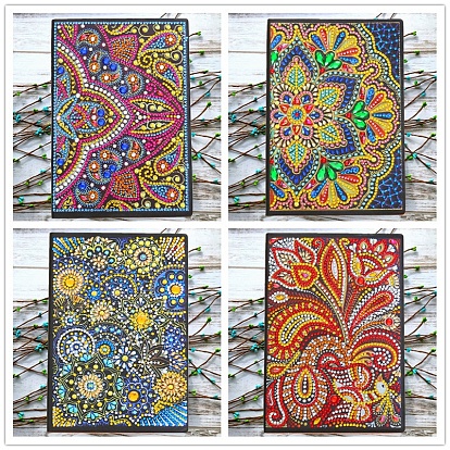 China Factory DIY Diamond Painting Notebook Kits, including PU Leather  Book, Resin Rhinestones, Diamond Sticky Pen, Tray Plate and Glue Clay  210x150mm, 50 pages/book in bulk online 