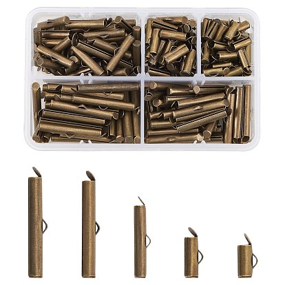Iron Slide On End Clasp Tubes, Slider End Caps