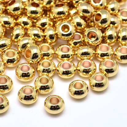 Brass Flat Round Spacer Beads