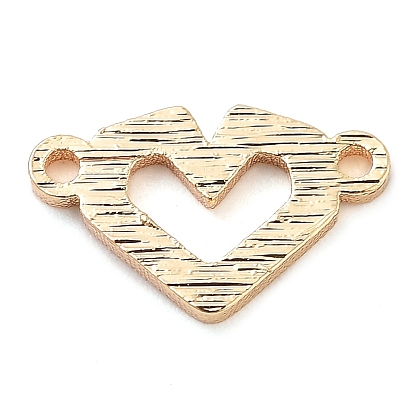 Подвески-сердечки с лазерной резкой из латуни, без кадмия, без никеля и без свинца, текстурированные ссылки