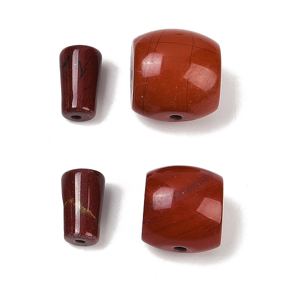 Натуральный красный яшма 3 отверстие гуру шарики, T-просверленные бусы, для буддийского ювелирное, бочка с конусом