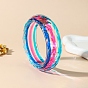 Faceted Transparent Resin Bangles for Women