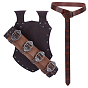 PU Leather Medieval Viking Renaissance Clothing Belt Accessories, with Alloy Findings