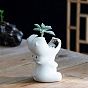 Simple outdoor gardening creative succulent flower pot balcony tabletop elephant ceramic flower pot flower vessel