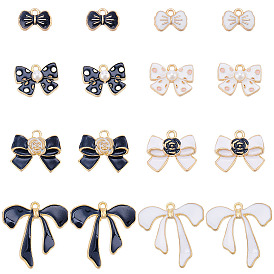 48 шт 8 стили сплава эмаль подвески, бантом
