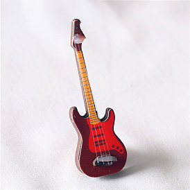 Миниатюрная деревянная гитара, для кукольных аксессуаров, притворяющихся опорными украшениями