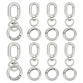 12шт. 2 комплекты поворотных застежек из сплава и пружинных колец из латуни