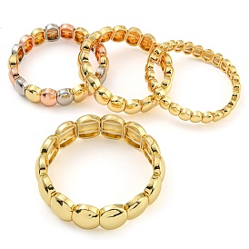 Rack Plating Brass Stretch Bracelets, Jewelry for Women, Cadmium Free & Lead Free