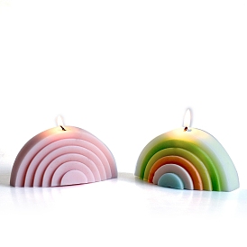 3D Rainbow Scented Candle Food Grade Silicone Molds, Aromatherapy Candle Moulds
