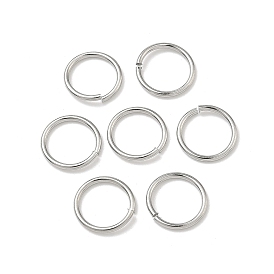 Устойчивые к потускнению 304 открытые соединительные кольца из нержавеющей стали для ювелирных изделий, распиловка, бесшовный круглый, 10x1 мм, около 1500 шт / упаковка