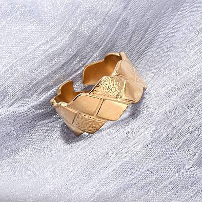 304 открытые манжеты из нержавеющей стали для женщин, ромб, ионное покрытие (ip)