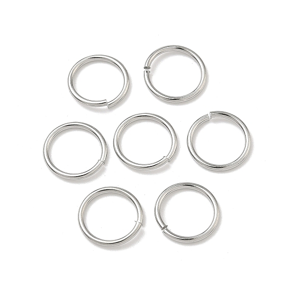 Устойчивые к потускнению 304 открытые соединительные кольца из нержавеющей стали для ювелирных изделий, распиловка, бесшовный круглый, 10x1 мм, около 1500 шт / упаковка