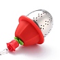 Silicone Tea Infuser, with 304 Stainless Steel Filter & Chain & Hook, Flower
