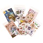 46Pcs 23 Styles Coated Paper Stickers, Stamp Shape Stickers for Scrapbooking, Planners
