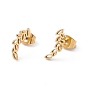 304 aretes de hoja de olivo de acero inoxidable para mujer