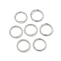 Устойчивые к потускнению 304 открытые соединительные кольца из нержавеющей стали для ювелирных изделий, распиловка, бесшовный круглый, 10x1 мм, около 1500 шт / упаковка