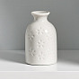 Flower Pattern Mini Ceramic Floral Vases, Small Flower Bud Vases for Home Living Room Table, Wedding Centerpiece Decoration