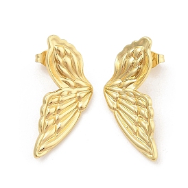 Вакуумное покрытие pvd 304 серьги-гвоздики из нержавеющей стали для женщин, асимметричные серьги-бабочки слева и справа