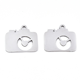 Pendentifs en acier inoxydable, Coupe au laser, caméra