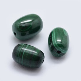 Natural Malachite Beads, Oval
