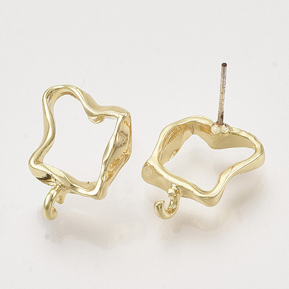Alloy Stud Earring Findings, with Loop