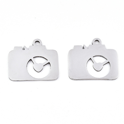 Pendentifs en acier inoxydable, Coupe au laser, caméra